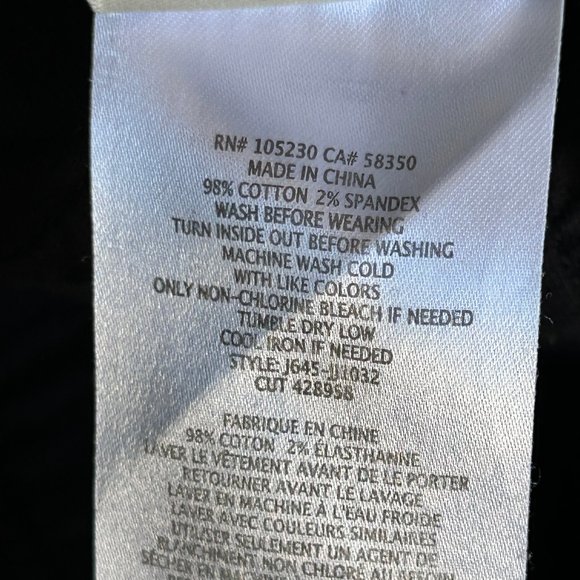 Joie Park Skinny Corduroy Pants Size 26 Black - Picture 7 of 8